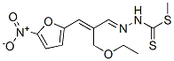 CAS 登录号：20091-93-4， 3-[2-(乙氧基甲基)-3-(5-硝基-2-呋喃基)烯丙基亚基]二硫代肼基甲酸甲酯
