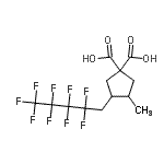 CAS 登录号：20116-32-9， 3-甲基-4-(2,2,3,3,4,4,5,5,5-九氟戊基)-1,1-环戊烷二甲酸
