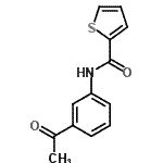 CAS 登录号：201354-21-4， N-(3-乙酰基苯基)-2-噻吩甲酰胺