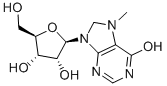 CAS 登录号：20245-33-4， 9-[(3R,4S,5R)-3,4-二羟基-5-(羟基甲基)四氢呋喃-2-基]-7-甲基-3H-嘌呤-9-鎓-6-酮
