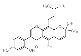 CAS#: 20387-73-9, 7-(2,4-Dihydroxyphenyl)-5-Hydroxy-2,2-Dimethyl-10-(3-Methyl-2-Butenyl)-2H,6H-Benzo[1,2-b:5,4-b']Dipyran-6-One