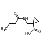 CAS#: 205173-57-5, 1-[(Butyrylamino)Methyl]Cyclopropanecarboxylic Acid