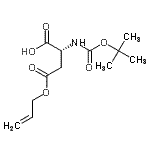 CAS 登录号：207120-58-9， (2R)-4-(烯丙氧基)-2-({[(2-甲基-2-丙基)氧基]羰基}氨基)-4-氧代丁酸