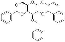 CAS 登录号：20746-71-8， 2-丙烯-1-基 2,3-二-O-(苯基甲基)-4,6-O-(苯基亚甲基)-alpha-D-吡喃半乳糖苷