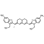 CAS#: 20749-81-9, 3-Ethyl-2-[(E)-{7-[(Z)-(3-Ethyl-6-Methyl-1,3-Benzothiazol-2(3H)-Ylidene)Methyl]-4,4A,5,6-Tetrahydro-2(3H)-Naphthalenylidene}Methyl]-6-Methyl-1,3-Benzothiazol-3-Ium Iodide