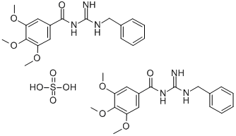 CAS 登录号：20801-65-4， N-(N'-苄基甲脒基)-3,4,5-三甲氧基苯甲酰胺硫酸盐