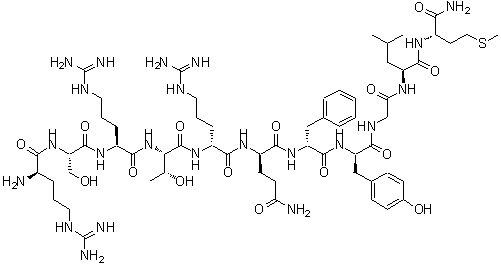 CAS#: 208041-90-1, D-Arginyl-L-Seryl-L-Arginyl-L-Threonyl-D-Arginyl-D-Glutaminyl-D-Phenylalanyl-D-Tyrosylglycyl-L-Leucyl-L-Methioninamide