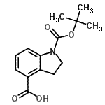 CAS#: 208774-11-2, 1-{[(2-Methyl-2-Propanyl)Oxy]Carbonyl}-4-Indolinecarboxylic Acid