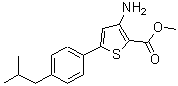 CAS#: 208944-55-2, Methyl 3-Amino-5-(4-Isobutylphenyl)-2-Thiophenecarboxylate