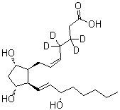 CAS#: 211105-40-7, (5Z,8beta,9alpha,11alpha,13E,15R)-9,11,15-Trihydroxy(3,3,4,4-<Sup>2</Sup>H<Sub>4</Sub>)Prosta-5,13-Dien-1-Oic Acid