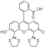 CAS 登录号：212118-77-9， 2-[4,5-二(1,3,2-二硫杂砷戊环-2-基)-6-羟基-3-氧代-3H-氧杂蒽-9-基]苯甲酸