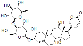 CAS#: 21305-13-5, 3beta-[(4-O-beta-D-Glucopyranosyl-6-Deoxy-alpha-L-Mannopyranosyl)Oxy]-12beta,14-Dihydroxybufa-4,20,22-Trienolide