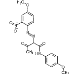 CAS 登录号：213779-24-9， 2-[(E)-(4-甲氧基-2-硝基苯基)偶氮]-N-(4-甲氧基苯基)-3-氧代丁酰胺