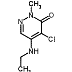 CAS 登录号：214556-17-9， 4-氯-5-(乙基氨基)-2-甲基-3(2H)-哒嗪酮