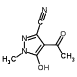 CAS 登录号：214892-89-4， 4-乙酰基-5-羟基-1-甲基-1H-吡唑-3-甲腈