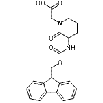 CAS 登录号：215190-25-3， (3-{[(9H-芴-9-基甲氧基)羰基]氨基}-2-氧代-1-哌啶基)乙酸