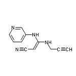CAS 登录号：215944-40-4， (2Z)-3-(2-丙炔-1-基氨基)-3-(3-吡啶基氨基)丙烯腈