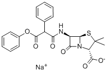 CAS#: 21649-57-0, Sodium [2S-(2alpha,5alpha,6beta)]-6-[(1,3-Dioxo-3-Phenoxy-2-Phenylpropyl)Amino]-3,3-Dimethyl-7-Oxo-4-Thia-1-Azabicyclo[3.2.0]Heptane-2-Carboxylate