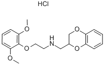 CAS 登录号：2170-58-3， 2,3-二氢-1,4-苯并二氧杂环己-2-基甲基-[2-(2,6-二甲氧基苯氧基)乙基]氯化铵