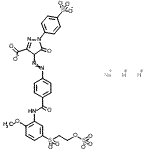 CAS#: 21728-37-0, Hydrogen Sodium 4-({4-[(2-Methoxy-5-{[2-(Sulfonatooxy)Ethyl]Sulfonyl}Phenyl)Carbamoyl]Phenyl}Diazenyl)-5-Oxo-1-(4-Sulfonatophenyl)-4,5-Dihydro-1H-Pyrazole-3-Carboxylate (2:1:1)