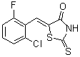 CAS 登录号：217316-44-4， (5Z)-5-(2-氯-6-氟苄亚基)-2-硫代-1,3-噻唑烷-4-酮