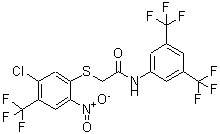 CAS 登录号：217490-29-4， N-[3,5-二(三氟甲基)苯基]-2-{[5-氯-2-硝基-4-(三氟甲基)苯基]硫基}乙酰胺