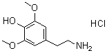 CAS 登录号：2176-14-9， 4-(2-氨基乙基)-2,6-二甲氧基苯酚盐酸盐(1:1)