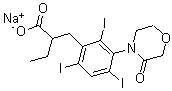 CAS 登录号：21762-16-3， alpha-乙基-3-(3-氧代吗啉基)-2,4,6-三碘氢化肉桂酸钠盐
