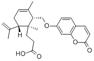CAS#: 21800-49-7, 3-[(1S,2S,6S)-6-Isopropenyl-1,3-Dimethyl-2-(2-Oxo-2H-Chromen-7-Yloxymethyl)-Cyclohex-3-Enyl]-Propionic Acid