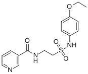 CAS#: 21925-23-5, N-[2-[[(4-Ethoxyphenyl)Amino]Sulfonyl]Ethyl]-3-Pyridinecarboxamide