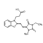 CAS#: 219556-03-3, 3-{2-[2-(1-Ethyl-3-Methyl-5-Oxo-2-Thioxo-4-Imidazolidinylidene)Ethylidene]-1,3-Benzoxazol-3(2H)-Yl}Propanoic Acid