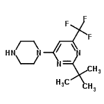 CAS#: 219599-99-2, 2-(2-Methyl-2-Propanyl)-4-(1-Piperazinyl)-6-(Trifluoromethyl)Pyrimidine