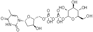 CAS#: 2196-62-5, [(2R,3S,5R)-3-Hydroxy-5-(5-Methyl-2,4-Dioxo-3,4-Dihydro-1(2H)-Pyrimidinyl)Tetrahydro-2-Furanyl]Methyl (3R,4S,5S,6R)-3,4,5-Trihydroxy-6-(Hydroxymethyl)Tetrahydro-2H-Pyran-2-Yl Dihydrogen Diphosphate