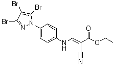 CAS 登录号：219793-60-9， (2E)-2-氰基-3-{[4-(3,4,5-三溴-1H-吡唑-1-基)苯基]氨基}丙烯酸乙酯