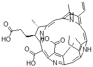 CAS 登录号：22006-68-4， (17S,18S)-18-(2-羧基乙基)-12-乙烯基-7-乙基-17,18-二氢-3,8,13,17-四甲基-21H,23H-卟吩-2,20-二甲酸