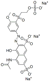 CAS#: 22094-98-0, 5-(Acetylamino)-4-Hydroxy-3-[2-[4-Methoxy-3-[[2-(Sulfooxy)Ethyl]Sulfonyl]Phenyl]Diazenyl]-2,7-Naphthalenedisulfonicacid Sodium Salt (1:3)