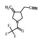 CAS 登录号：220951-48-4， [4-亚甲基-1-(三氟乙酰基)-3-吡咯烷基]乙腈