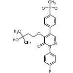 CAS 登录号：221030-56-4， 2-(4-氟苯基)-4-(3-羟基-3-甲基丁氧基)-5-[4-(甲基磺酰基)苯基]-3(2H)-哒嗪酮