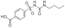 CAS 登录号：2224-10-4， 4-(丁基氨基甲酰基磺酰基)苯甲酸