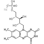 CAS#: 22251-85-0, Sodium 1-deoxy-1-(7,8-dimethyl-2,4-dioxo-3,4-dihydrobenzo[g]pteridin-10(2H)-yl)-5-O-(hydroxyphosphinato)-D-ribitol