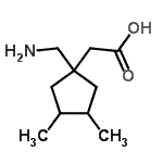 CAS 登录号：223445-75-8， [1-(氨基甲基)-3,4-二甲基环戊基]乙酸