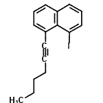 CAS 登录号：22360-84-5， 1-(1-己炔-1-基)-8-碘萘