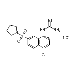 CAS 登录号：223671-05-4， 1-[4-氯-7-(1-吡咯烷基磺酰基)-1-异喹啉基]胍盐酸盐(1:1)