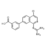 CAS#: 223671-94-1, 3-(1-Carbamimidamido-4-chloro-7-isoquinolinyl)benzoic acid