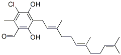 CAS#: 22581-06-2, 3-Chloro-4,6-Dihydroxy-2-Methyl-5-[(2E,6E)-3,7,11-Trimethyl-2,6,10-Dodecatrienyl]Benzaldehyde