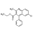 CAS 登录号：22609-01-4， 乙基6-氯-2-甲基-4-苯基-3-喹啉羧酸酯