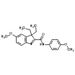 CAS 登录号：22747-79-1， 3,3-二乙基-5-甲氧基-N-(4-甲氧基苯基)-3H-吲哚-2-甲酰胺