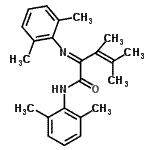 CAS 登录号：22747-89-3， (2E)-N-(2,6-二甲基苯基)-2-[(2,6-二甲基苯基)亚氨基]-3,4-二甲基-3-戊烯酰胺
