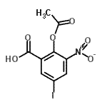 CAS 登录号：22884-73-7， 2-乙酰氧基-5-碘-3-硝基苯甲酸