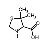 CAS#: 22916-26-3, 5,5-Dimethyl-1,3-Thiazolidin-3-Ium-4-Carboxylate